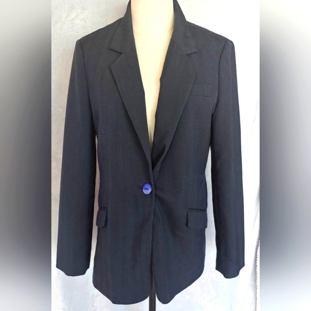 Kenneth Cole New York Women's Single Button Navy Blazer Size 6